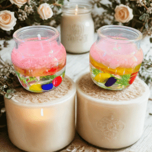 Diwali Floral Glow Jar Candles – Set of 2