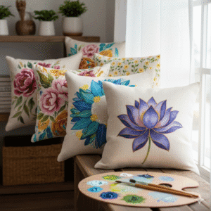Hand-painted cushion covers